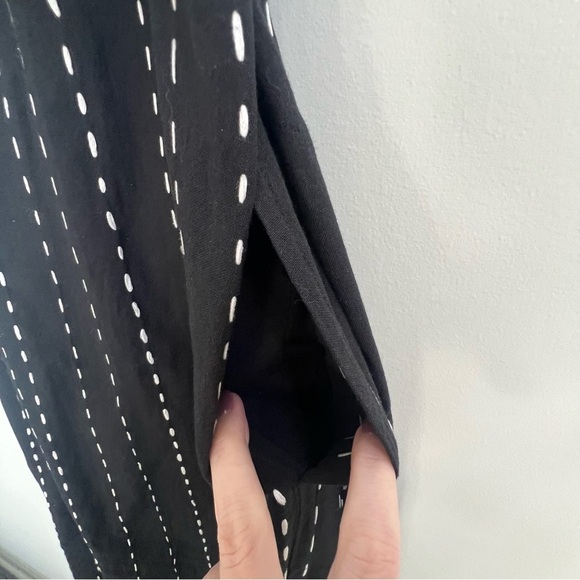 Pure J Jill Easy  A-line Maxi Dress Belted Boho Kantha Quilt Cotton Pockets M - Picture 12 of 16